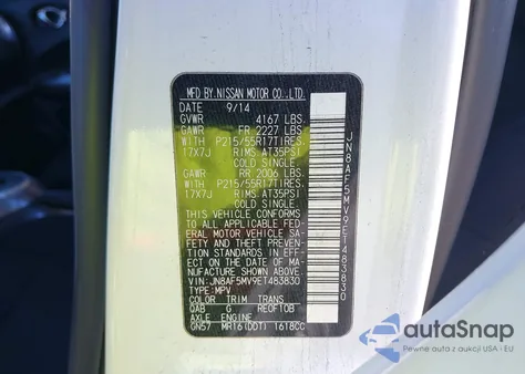 2014 Nissan Juke S из США, поврежденный, VIN JN8AF5MV9ET483830